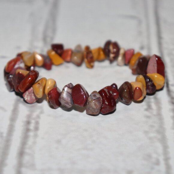 Beautiful mixed natural stone bracelet 7" nwot - Picture 1 of 5